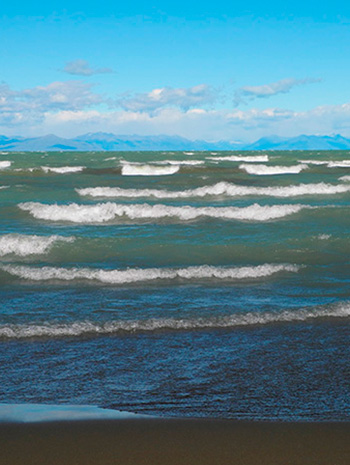 Olas en Lago Argentino