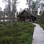 remando en el lago Inari