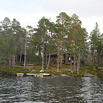 remando en el lago Inari