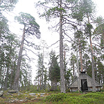 remando en el lago Inari