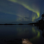 remando en el lago Inari