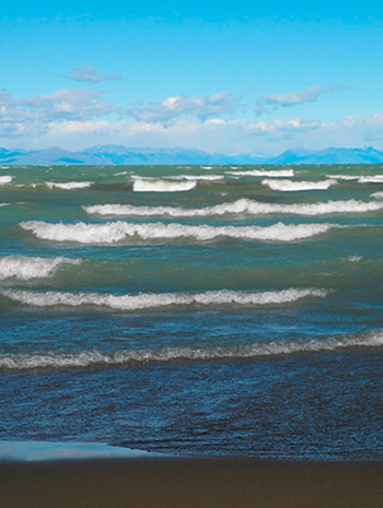 Olas en Lago Argentino