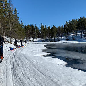 Travesía del lago Inari