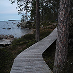 remando en el lago Inari