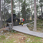 remando en el lago Inari