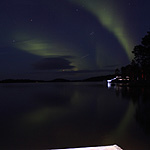 remando en el lago Inari