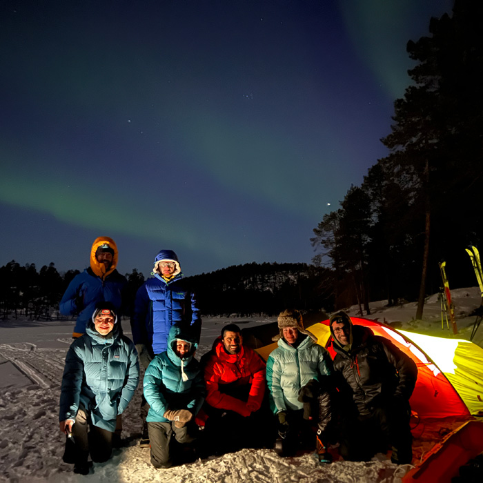 Travesía curso lago Inari, marzo