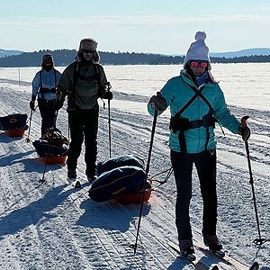 Travesía curso lago Inari, marzo