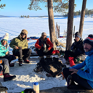 Travesía curso lago Inari, marzo