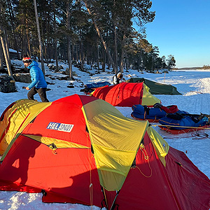 Travesía curso lago Inari, marzo