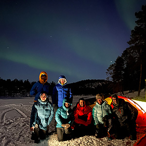 Travesía curso lago Inari, marzo