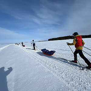 Travesía curso lago Inari, marzo