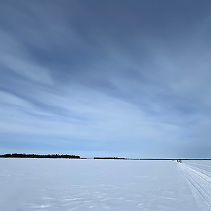 Travesía curso lago Inari, marzo