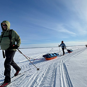 Travesía curso lago Inari, marzo