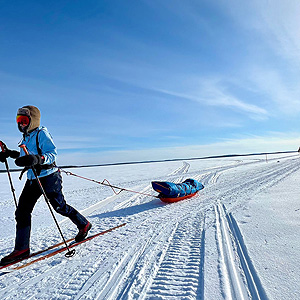 Travesía curso lago Inari, marzo