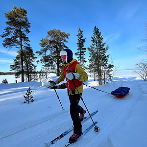 Travesía curso lago Inari, marzo