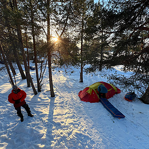 Travesía curso lago Inari, marzo