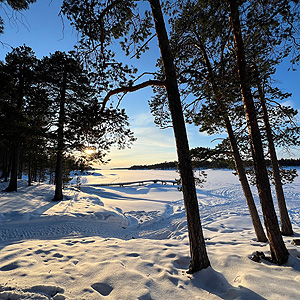 Travesía curso lago Inari, marzo