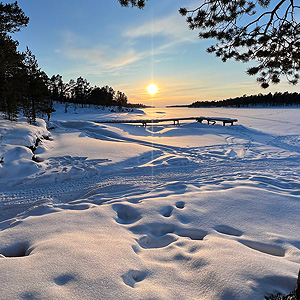Travesía curso lago Inari, marzo