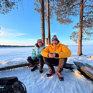 Travesía curso lago Inari, marzo