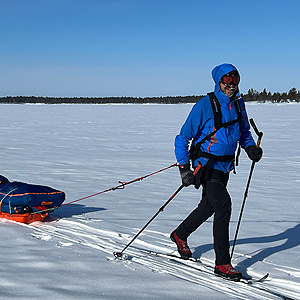 Travesía curso lago Inari, marzo