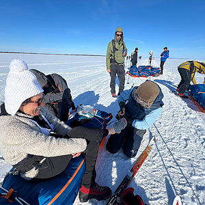 Travesía curso lago Inari, marzo