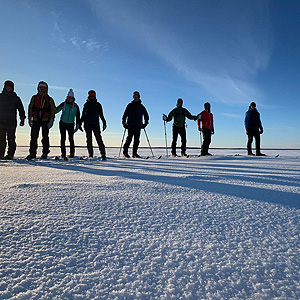 Travesía curso lago Inari, marzo