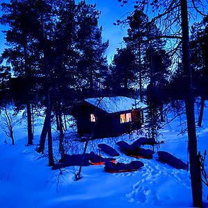 Travesía curso lago Inari, marzo