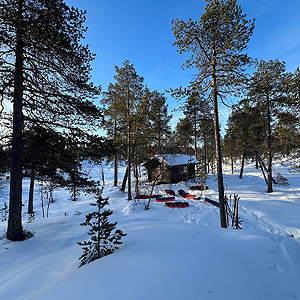 Travesía curso lago Inari, marzo