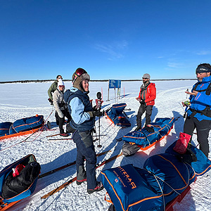 Travesía curso lago Inari, marzo