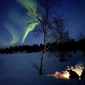Travesía curso lago Inari, marzo