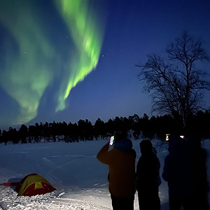 Travesía curso lago Inari, marzo