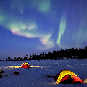 Travesía curso lago Inari, marzo