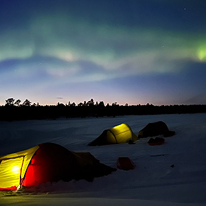 Travesía curso lago Inari, marzo