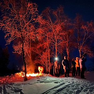 Travesía curso lago Inari, marzo