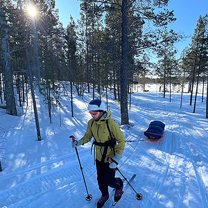 Travesía curso lago Inari, marzo