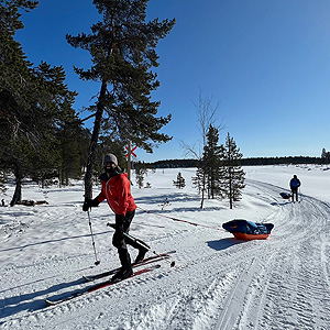 Travesía curso lago Inari, marzo