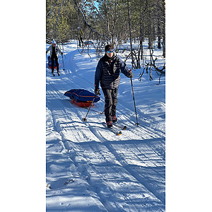 Travesía curso lago Inari, marzo