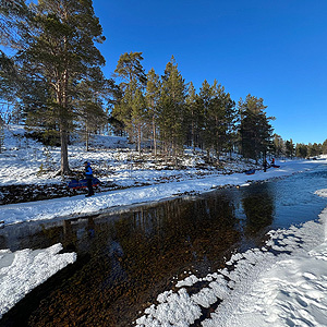 Travesía curso lago Inari, marzo